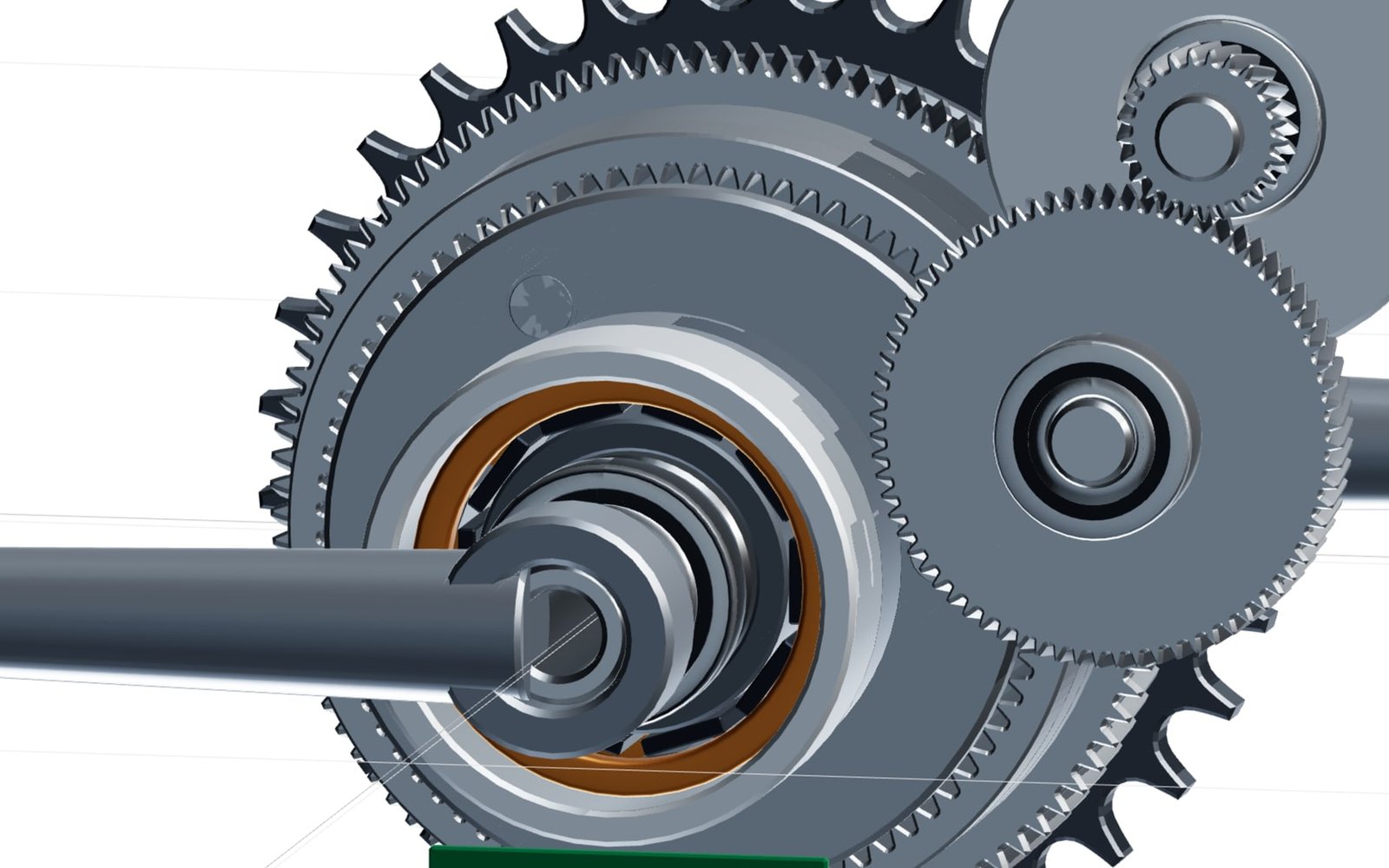 Planetary set of the eCVT gearbox in close-up